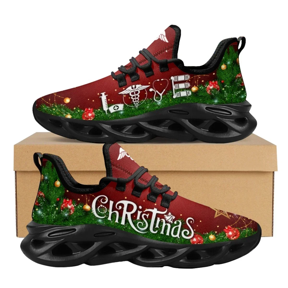 Care For Sneaker - Tênis de Natal 2023 Antiderrapantes para